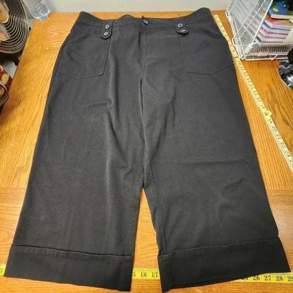 CJ Banks Pants - C. J. Banks Stretch Black Cropped Pants Plus Size 22W